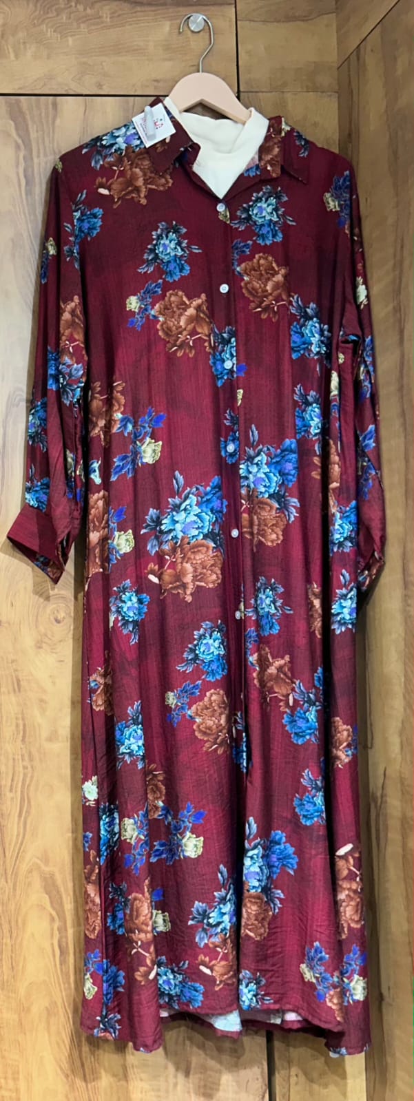 korean floral shirt with inner and plaza