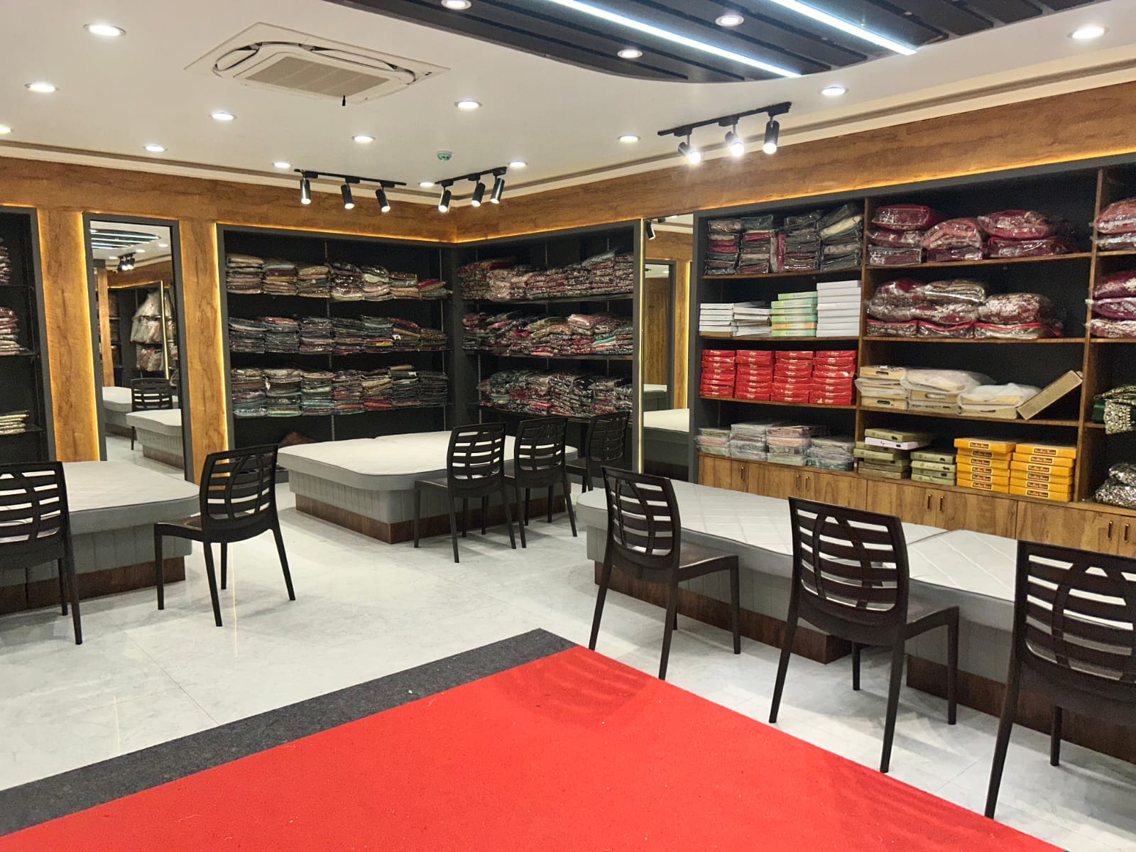 Saree section inside Hyderabad Shopping Mall, Nanded